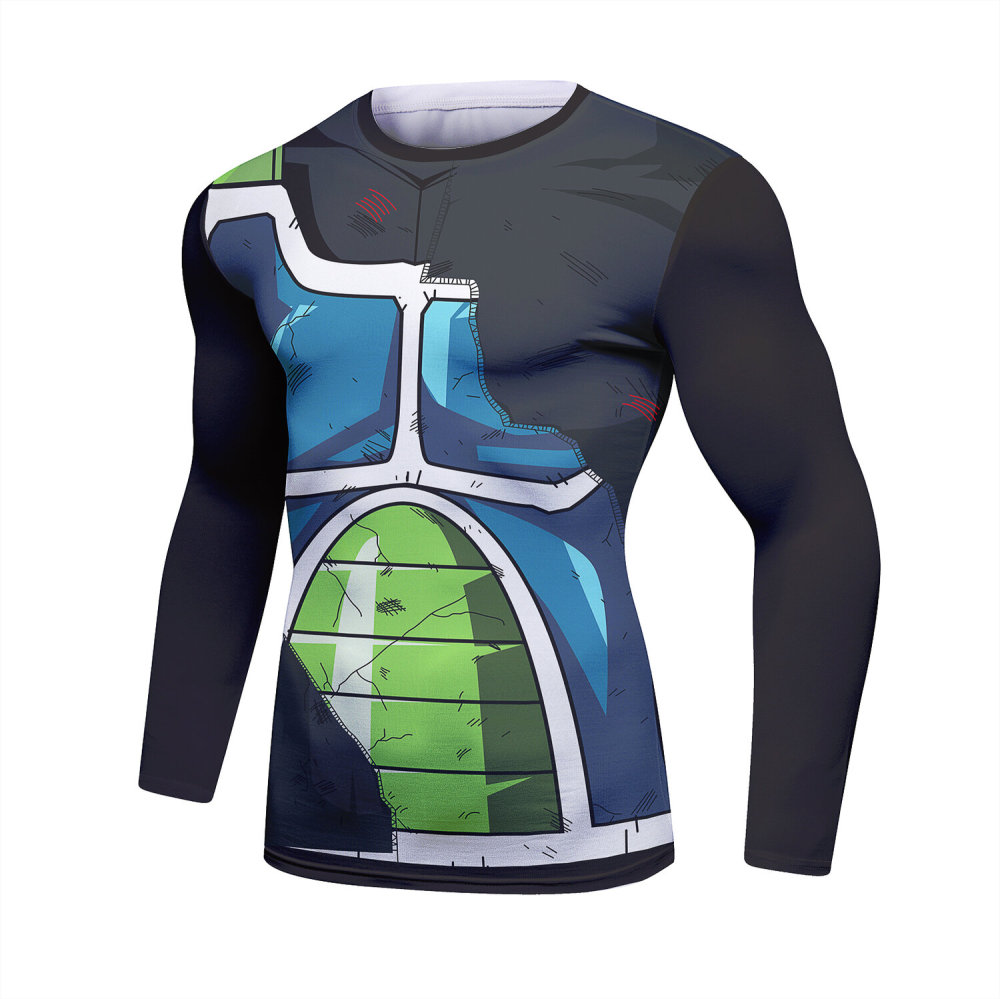 Men's Long Sleeve Shirt 3D Tech Printed Compression Sports T-Shirt Quick Dry Tight Sports Top Cool Dry Shirt Sporty Top Four Seasons Running Training Sweatshirt (22446)