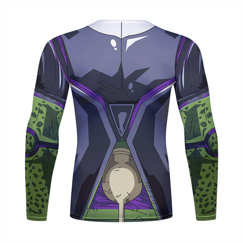 Men's Long Sleeve Shirt 3D Tech Printed Compression Sports T-Shirt Quick Dry Tight Sports Top Cool Dry Shirt Sporty Top Four Seasons Running Training Sweatshirt (22449)