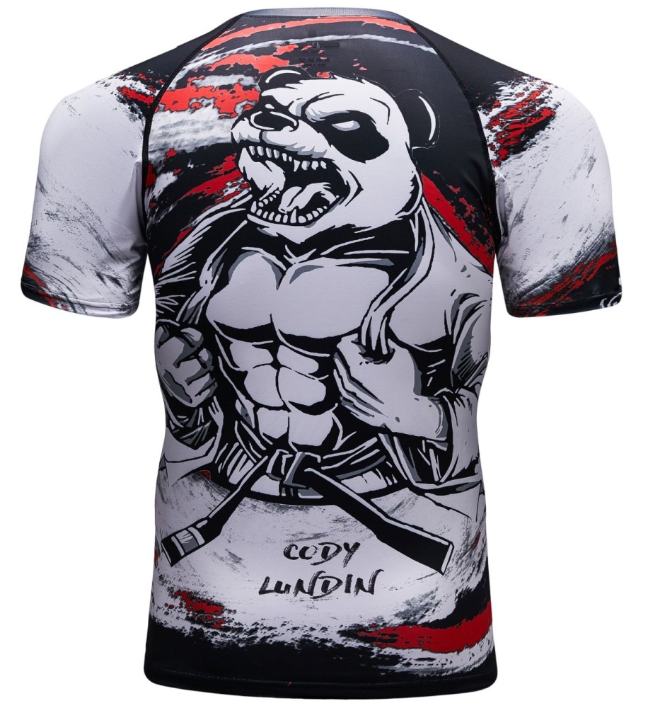 Cody Lundin Men's Sports T-shirt and Shorts 2 Pieces Sets Cool Dry Compression Round Collar Summer Fitness Sports Suit(1343-143)