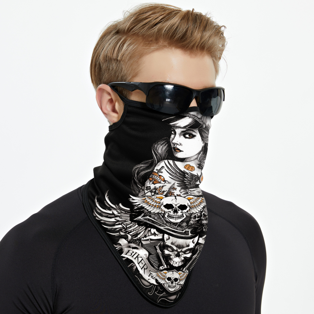 Bandana Face Mask with Ear Loop Neck Gaiter Cosplay Face Mask Scarf Face Cover Summer UV Protection Balaclava for Men Women（JC-001）