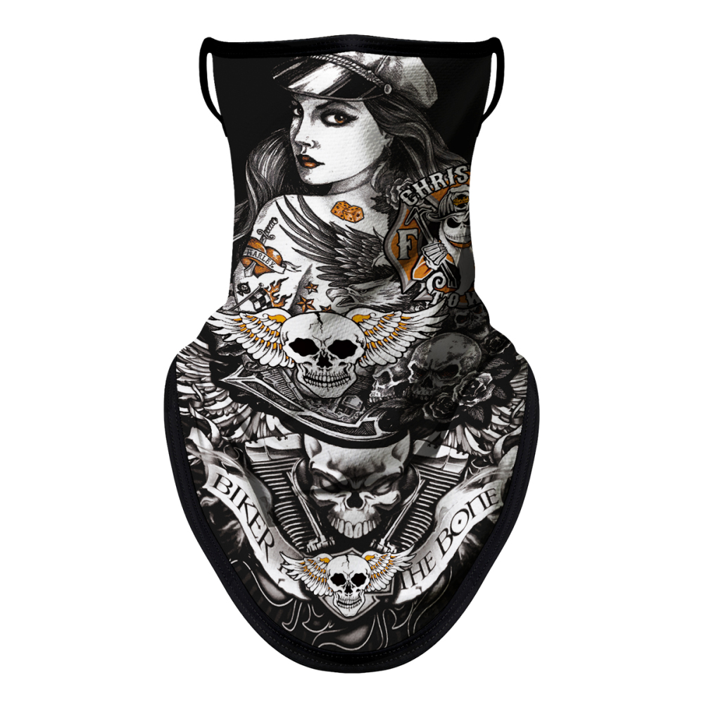 Bandana Face Mask with Ear Loop Neck Gaiter Cosplay Face Mask Scarf Face Cover Summer UV Protection Balaclava for Men Women（JC-001）