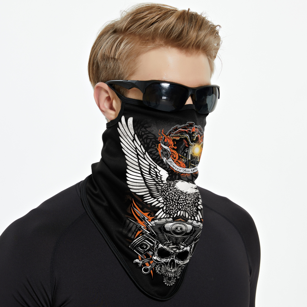 Bandana Face Mask with Ear Loop Neck Gaiter Cosplay Face Mask Scarf Face Cover Summer UV Protection Balaclava for Men Women（JC-004）