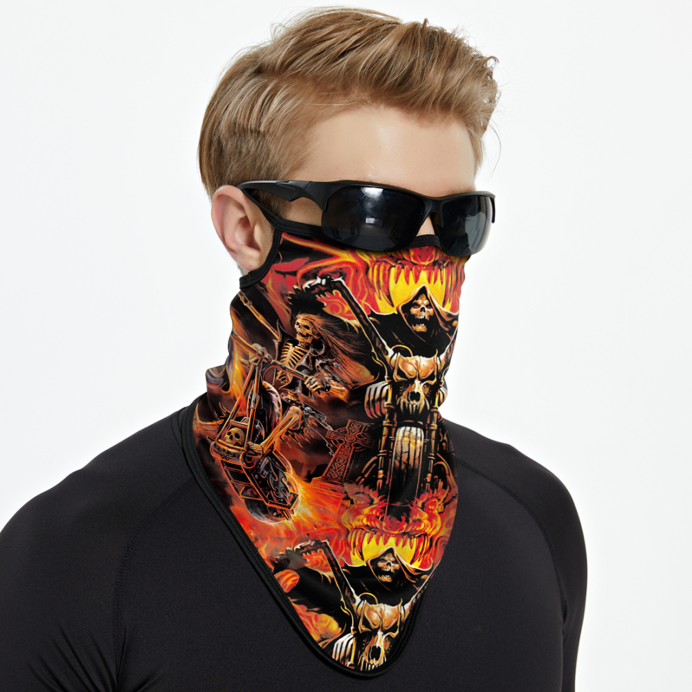 Bandana Face Mask with Ear Loop Neck Gaiter Cosplay Face Mask Scarf Face Cover Summer UV Protection Balaclava for Men Women（JC-006）