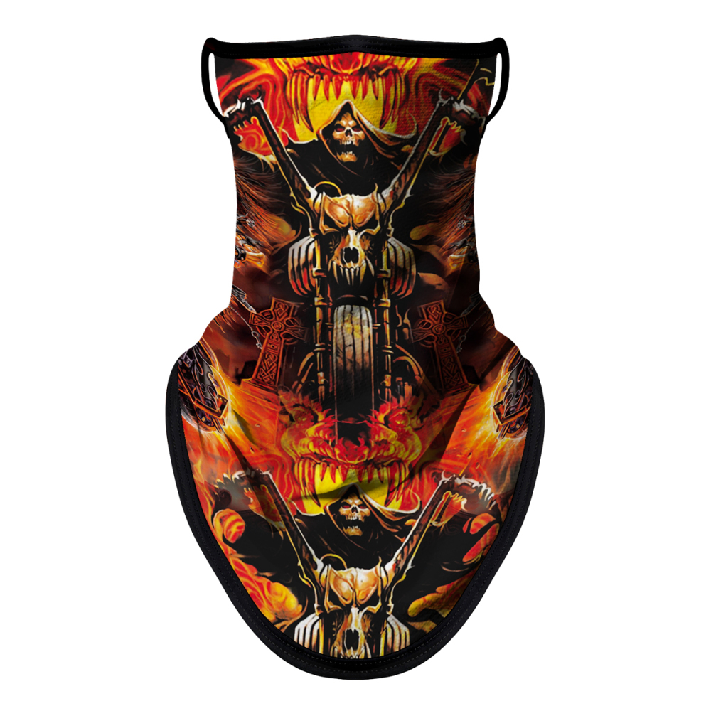 Bandana Face Mask with Ear Loop Neck Gaiter Cosplay Face Mask Scarf Face Cover Summer UV Protection Balaclava for Men Women（JC-006）