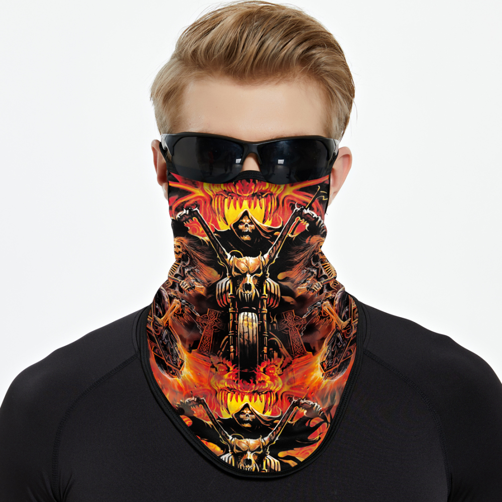 Bandana Face Mask with Ear Loop Neck Gaiter Cosplay Face Mask Scarf Face Cover Summer UV Protection Balaclava for Men Women（JC-006）