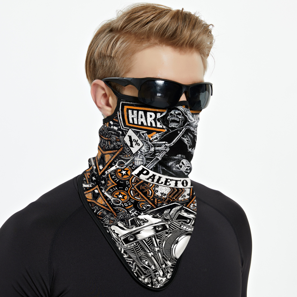 Bandana Face Mask with Ear Loop Neck Gaiter Cosplay Face Mask Scarf Face Cover Summer UV Protection Balaclava for Men Women（JC-008）