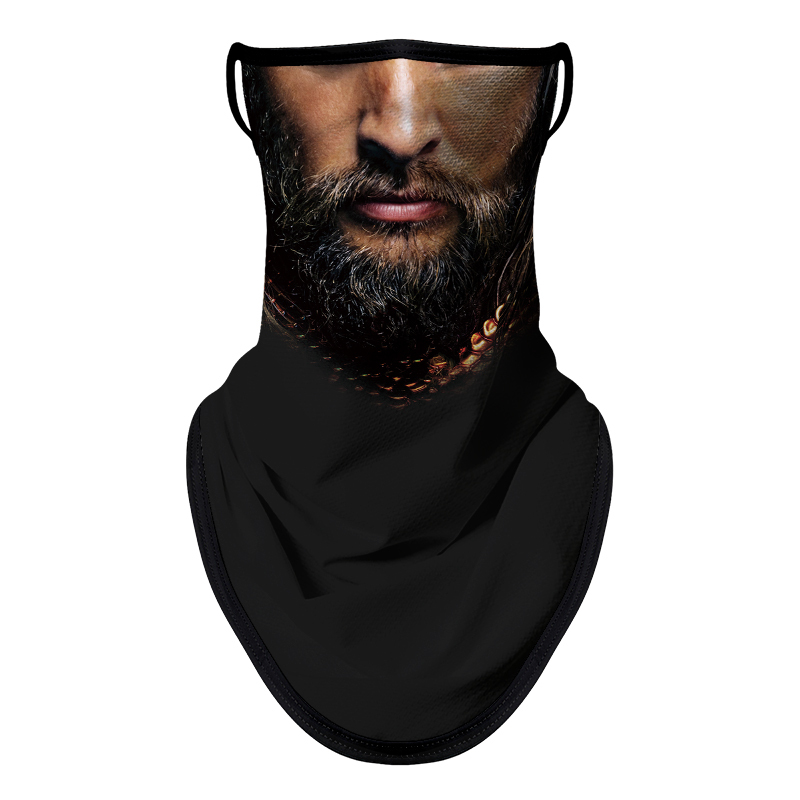 Bandana Face Mask with Ear Loop Neck Gaiter Cosplay Face Mask Scarf Face Cover Summer UV Protection Balaclava for Men Women（DS-059）