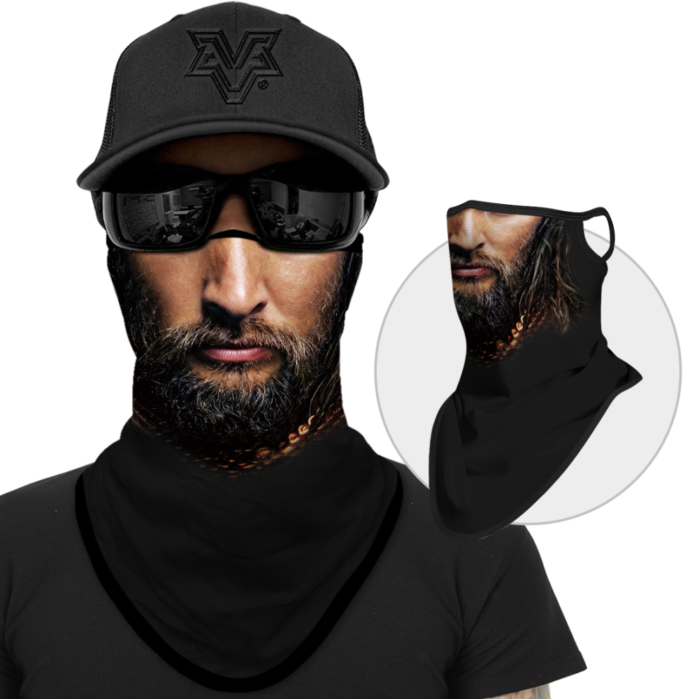 Bandana Face Mask with Ear Loop Neck Gaiter Cosplay Face Mask Scarf Face Cover Summer UV Protection Balaclava for Men Women（DS-059）