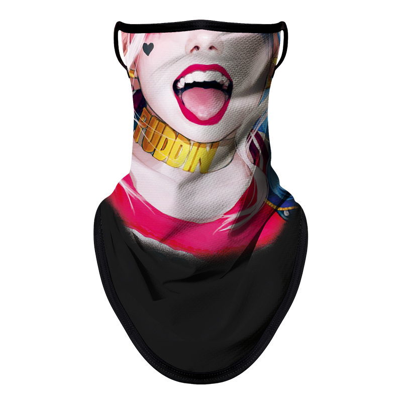 Bandana Face Mask with Ear Loop Neck Gaiter Cosplay Face Mask Scarf Face Cover Summer UV Protection Balaclava for Men Women（DS-060）