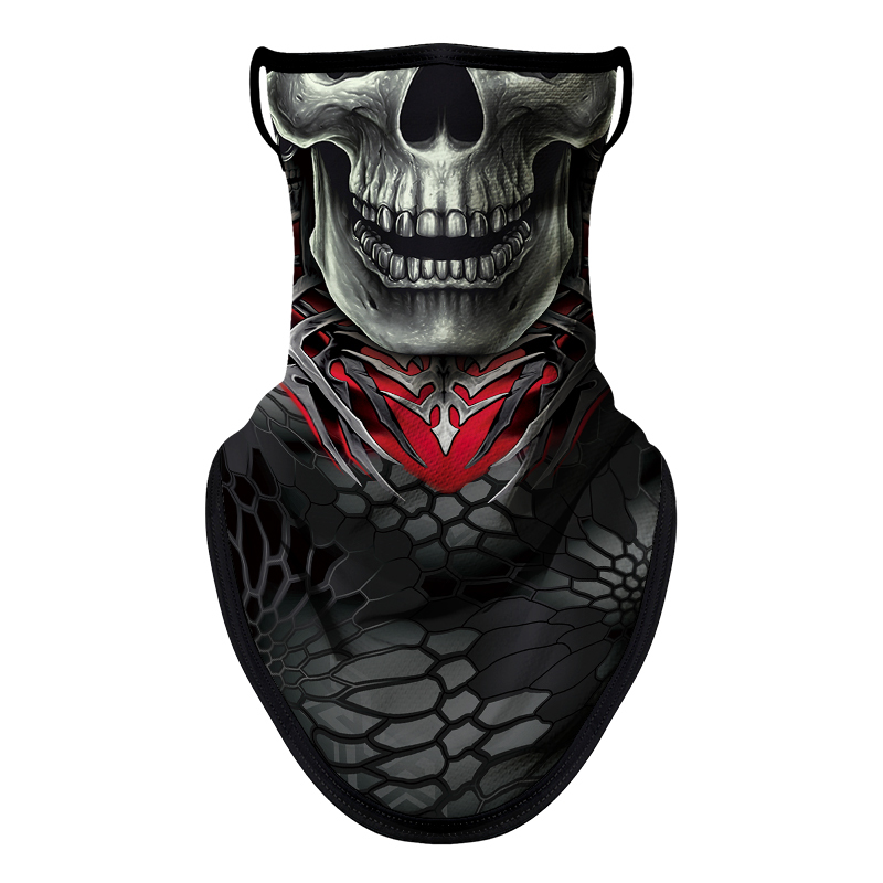 Bandana Face Mask with Ear Loop Neck Gaiter Cosplay Face Mask Scarf Face Cover Summer UV Protection Balaclava for Men Women（SA210004）