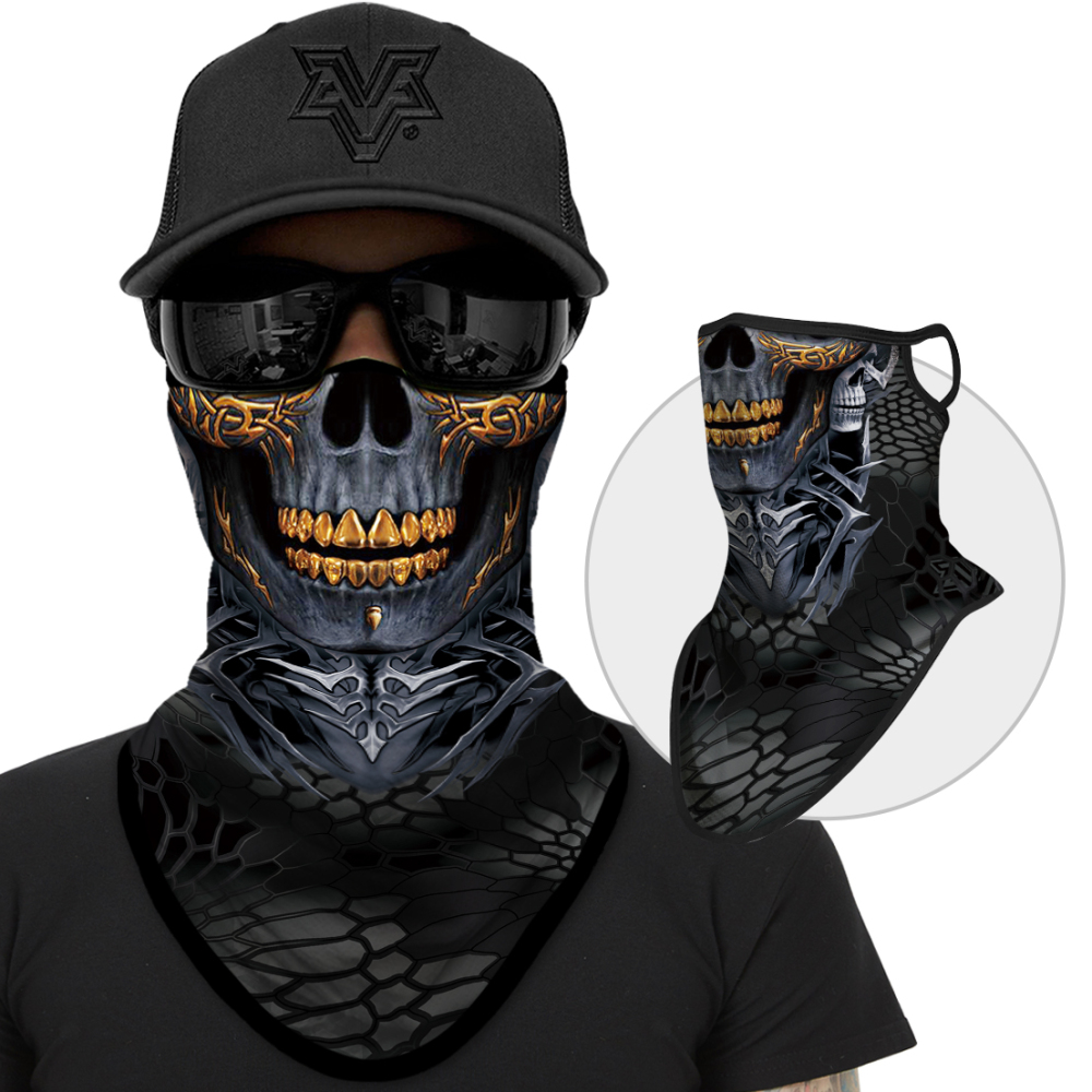 Bandana Face Mask with Ear Loop Neck Gaiter Cosplay Face Mask Scarf Face Cover Summer UV Protection Balaclava for Men Women（SA210005）