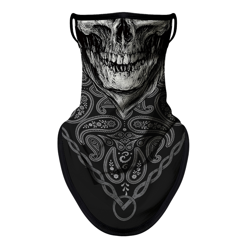 Bandana Face Mask with Ear Loop Neck Gaiter Cosplay Face Mask Scarf Face Cover Summer UV Protection Balaclava for Men Women（SA210021）
