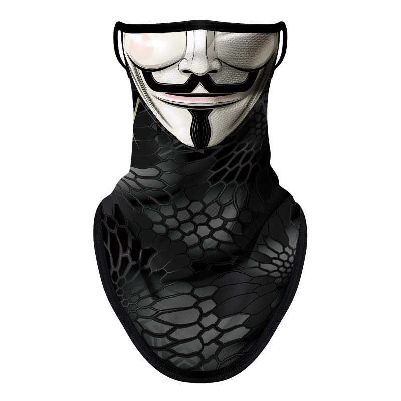 Bandana Face Mask with Ear Loop Neck Gaiter Cosplay Face Mask Scarf Face Cover Summer UV Protection Balaclava for Men Women（SA210048）