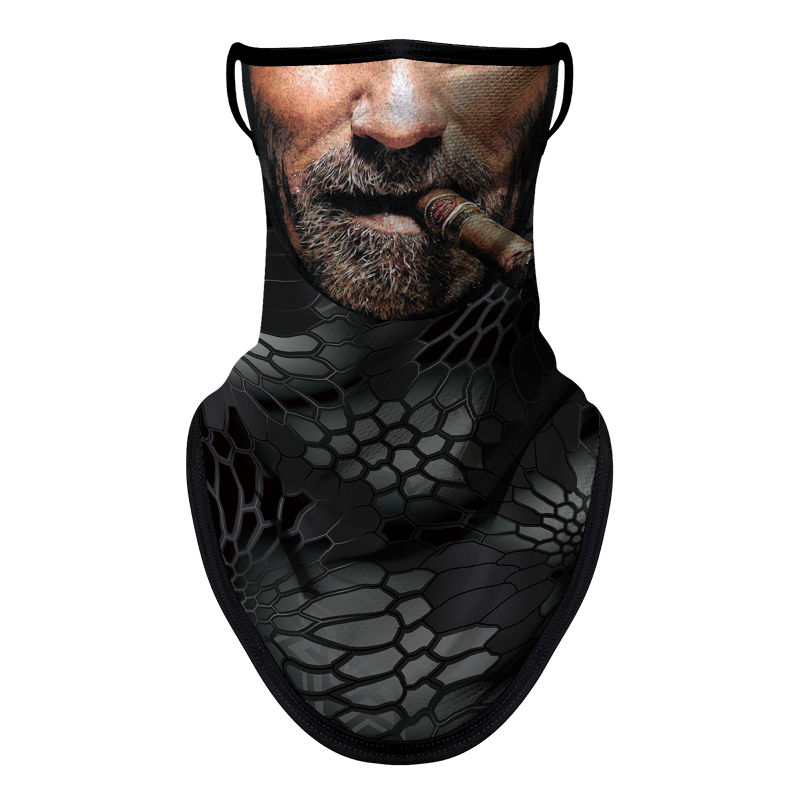 Bandana Face Mask with Ear Loop Neck Gaiter Cosplay Face Mask Scarf Face Cover Summer UV Protection Balaclava for Men Women（SA210095）