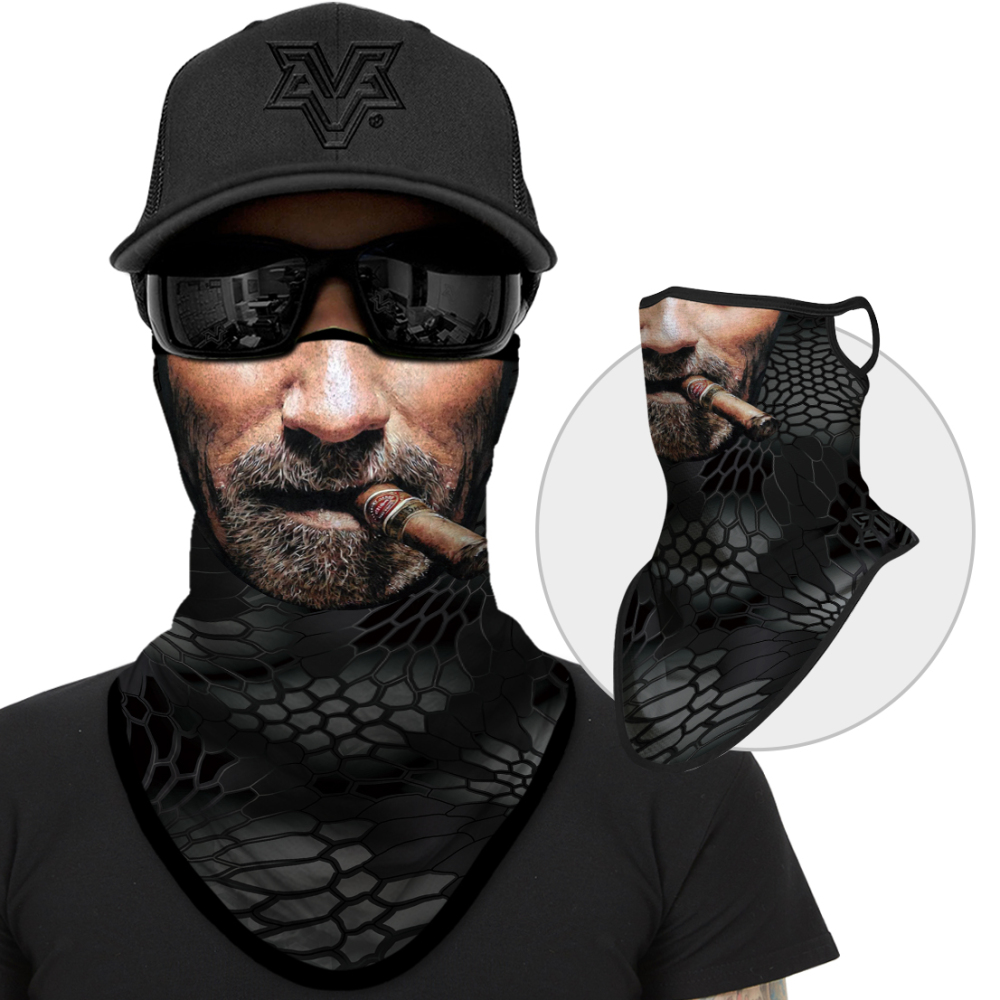 Bandana Face Mask with Ear Loop Neck Gaiter Cosplay Face Mask Scarf Face Cover Summer UV Protection Balaclava for Men Women（SA210095）