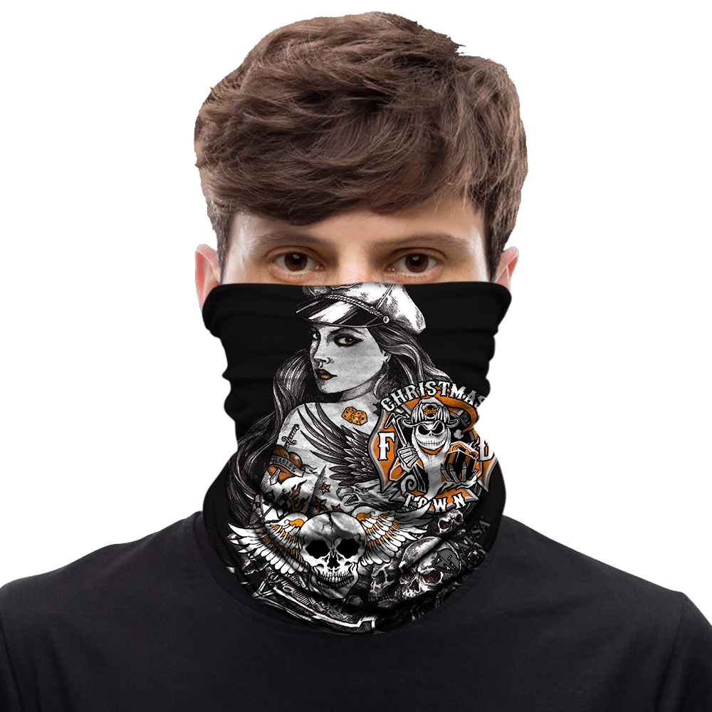 Bandana Face Mask with Ear Loop Neck Gaiter Cosplay Face Mask Scarf Face Ice Silk Cooling Mask（JA-001）