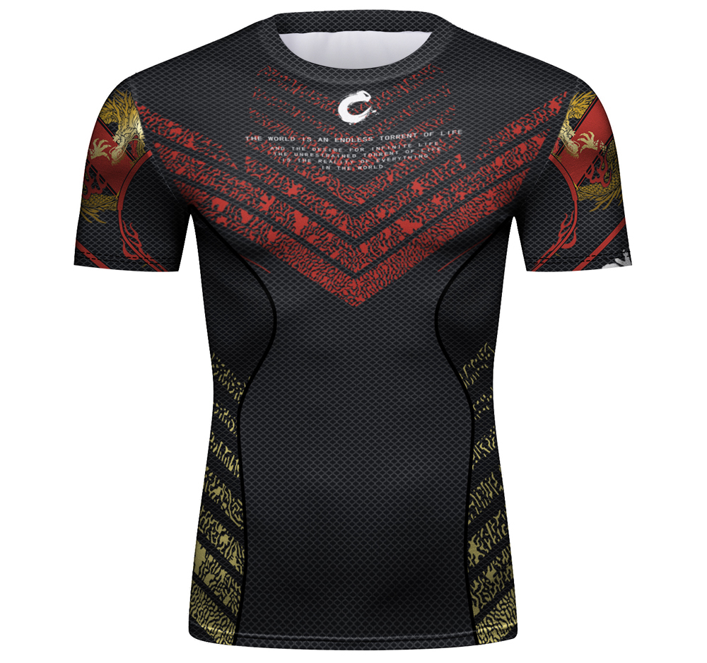 Cody Lundin Men's Short Sleeve Shirt 3D Technical Print Compression Sport T-shirt  Quick Dry Tight Athletic Top Fantastical Sportiness Shirt(251643)