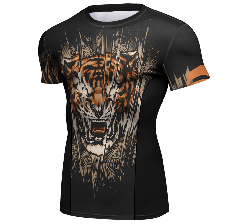 Cody Lundin Men's Short Sleeve Shirt 3D Technical Print Compression Sport T-shirt  Quick Dry Tight Athletic Top Fantastical Sportiness Shirt(251641)
