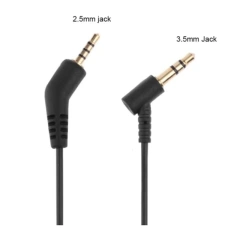 Gold-Plated 3 Pole 3.5mm to 4 Pole 2.5 mm Jack Aux Audio Stereo Cable Cord Replacement For QC3 Bose QuietComfort 3 Headphone