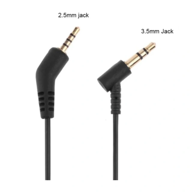 Gold-Plated 3 Pole 3.5mm to 4 Pole 2.5 mm Jack Aux Audio Stereo Cable Cord Replacement For QC3 Bose QuietComfort 3 Headphone