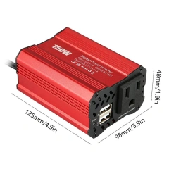 Dual USB 12V DC to AC 100V 110V 220V 230V 240V Modified Sine Wave 150W Power Converter Adapter Car Power Inverter for Laptop