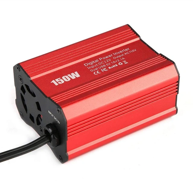 Dual USB 12V DC to AC 100V 110V 220V 230V 240V Modified Sine Wave 150W Power Converter Adapter Car Power Inverter for Laptop