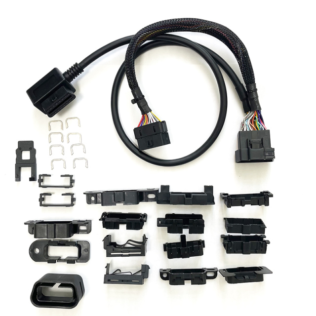 Replacement Replaceable Plug OBD2 T-Harness Splitter Cable Set OBD II Universal Harness Kit for All Cars Vehicles