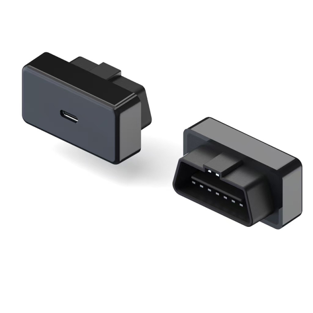 J1962 OBD2 Male to PD 30W Type-C Female Power Adapter Charger for Dash Camera GPS Mobile Phones Tablets DVR Radar Detector