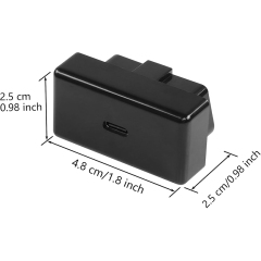 J1962 OBD2 Male to PD 30W Type-C Female Power Adapter Charger for Dash Camera GPS Mobile Phones Tablets DVR Radar Detector