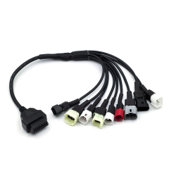 Universal 9in1 OBD2 Bike Diagnostic Splitter Cable Replacement for Honda KTM Suzuki Yamaha Kawasaki Delphi Motrocycles