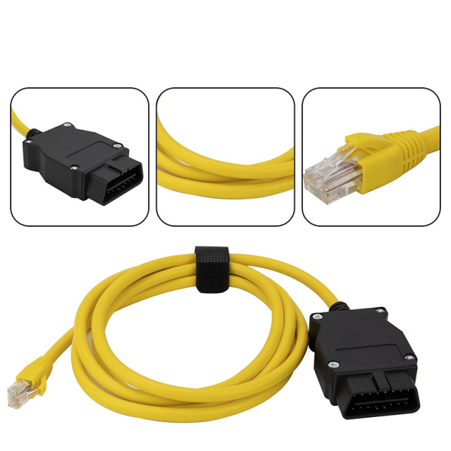 Replacement For BMW F-Series Coding OBD2 ENet Cable,Ethernet RJ45 to J1962 OBDII 16pin Male Adapter Diagnostic Cable