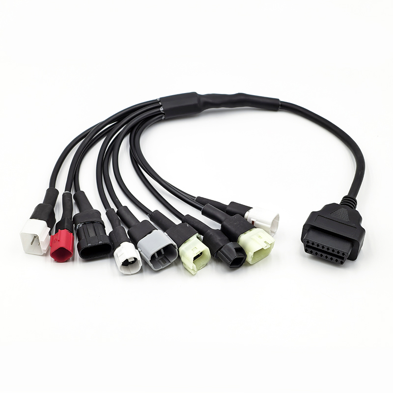 Universal 9in1 OBD2 Bike Diagnostic Splitter Cable Replacement for Honda KTM Suzuki Yamaha Kawasaki Delphi Motrocycles