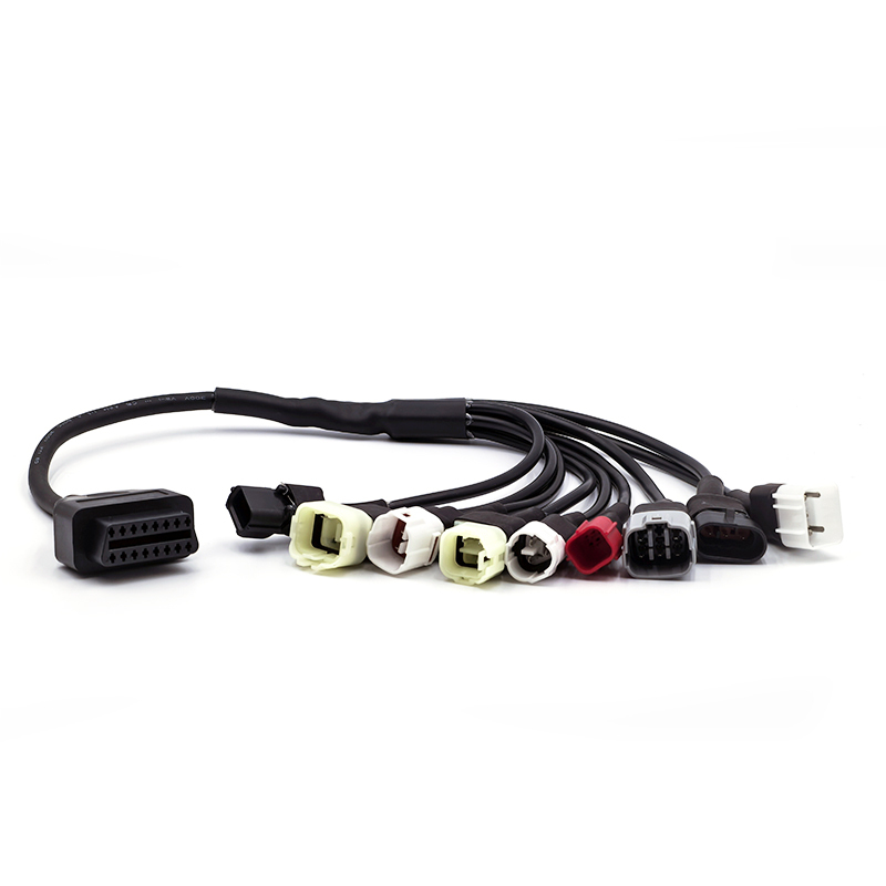 Universal 9in1 OBD2 Bike Diagnostic Splitter Cable Replacement for Honda KTM Suzuki Yamaha Kawasaki Delphi Motrocycles