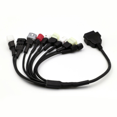 Universal 9in1 OBD2 Bike Diagnostic Splitter Cable Replacement for Honda KTM Suzuki Yamaha Kawasaki Delphi Motrocycles