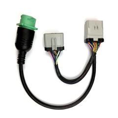 Custom 14 Way RP1226 RP-1226 14pin Male to Female to Type 2 Green J1939 Female Adapter Splitter Y Cable for Vehicles