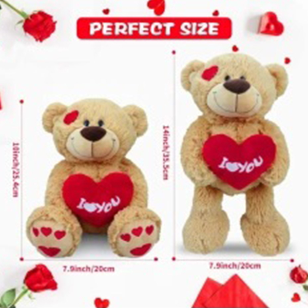 I Love You Collection Teddy Bear 14 inch Plush Bear with Red Heart Pillow Stuffed Animal Plushie Toys Gift for Girlfriend,KingKong Toys
