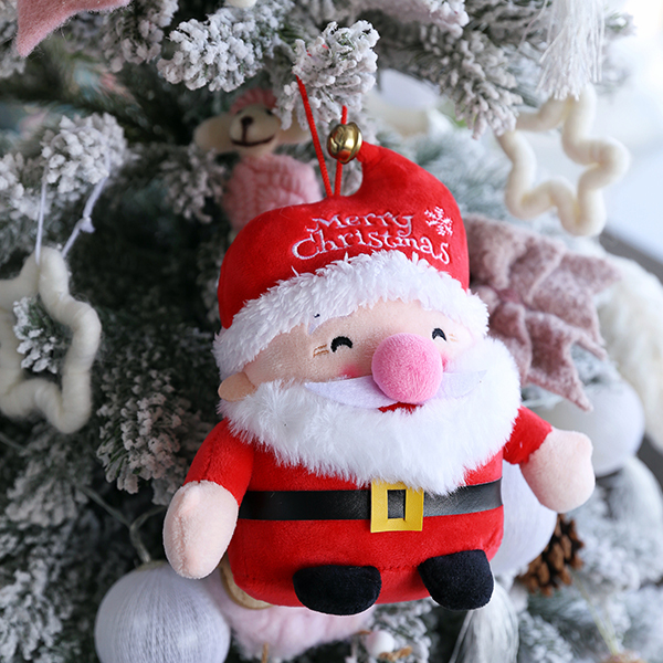KingKong Toys Custom 4'' Plush Father Christmas Keychains For Christmas Tree Ornament