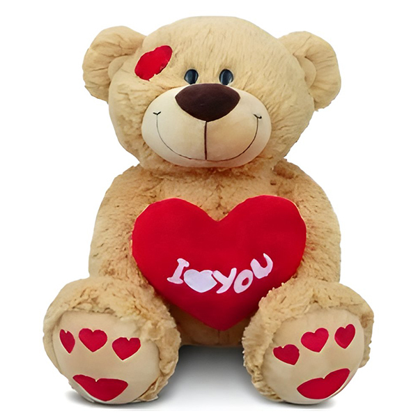 KingKong 14'' Plush Teddy Bear With Red Heart Gift for Girlfriend,KingKong Toys