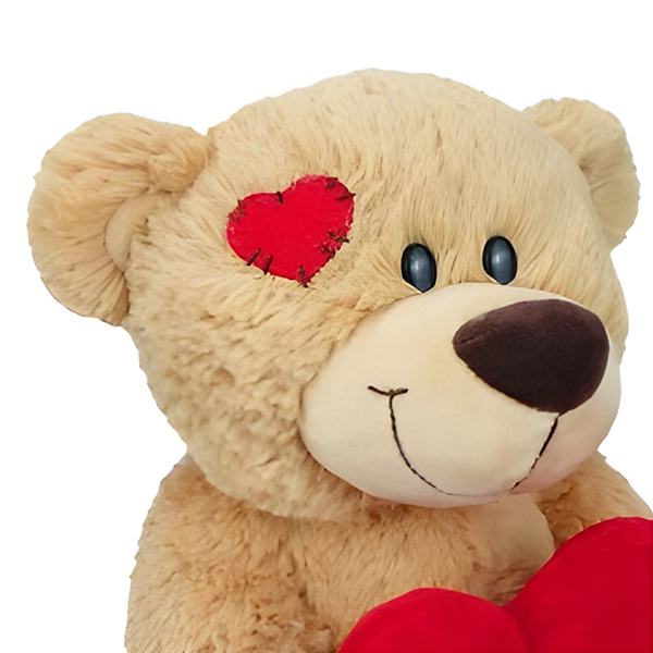 KingKong 14'' Plush Teddy Bear With Red Heart Pillow Gift for Girlfriend
