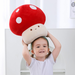 12 Inch Red Mushroom Plushies Squishy Pillow Cute Stuffed Animals Kawaii Plush Toys Throw Pillow Decoration Gift for Girls Boys,KingKong Toys