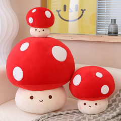 12 Inch Red Mushroom Plushies Squishy Pillow Cute Stuffed Animals Kawaii Plush Toys Throw Pillow Decoration Gift for Girls Boys,KingKong Toys
