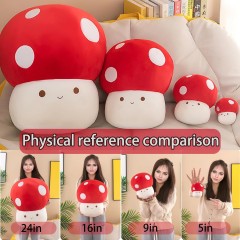 12 Inch Red Mushroom Plushies Squishy Pillow Cute Stuffed Animals Kawaii Plush Toys Throw Pillow Decoration Gift for Girls Boys,KingKong Toys
