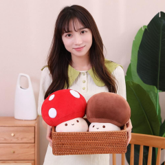 12 Inch Red Mushroom Plushies Squishy Pillow Cute Stuffed Animals Kawaii Plush Toys Throw Pillow Decoration Gift for Girls Boys,KingKong Toys