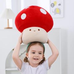 12 Inch Red Mushroom Plushies Squishy Pillow Cute Stuffed Animals Kawaii Plush Toys Throw Pillow Decoration Gift for Girls Boys,KingKong Toys