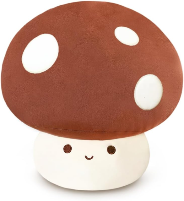12 Inch Red Mushroom Plushies Squishy Pillow Cute Stuffed Animals Kawaii Plush Toys Throw Pillow Decoration Gift for Girls Boys,KingKong Toys