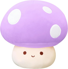 12 Inch Red Mushroom Plushies Squishy Pillow Cute Stuffed Animals Kawaii Plush Toys Throw Pillow Decoration Gift for Girls Boys,KingKong Toys
