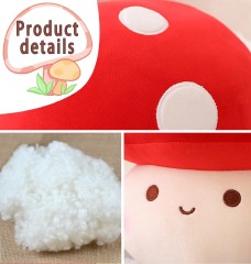 12 Inch Red Mushroom Plushies Squishy Pillow Cute Stuffed Animals Kawaii Plush Toys Throw Pillow Decoration Gift for Girls Boys,KingKong Toys