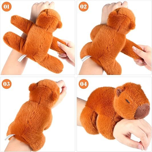Stuffed Animal Capybara Bracelets Wristband Interactive Plush Toy for Birthday Party,KingKong Toys