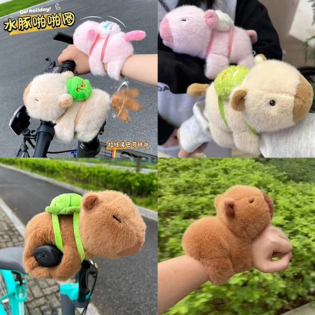 Stuffed Animal Capybara Bracelets Wristband Interactive Plush Toy for Birthday Party,KingKong Toys