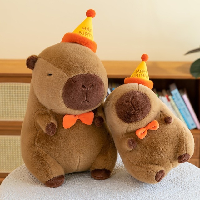 Adorable Capybara Backpack Kawaii plush stuffed animal with Fluffy Adjustable shoulder strap,KingKong Toys